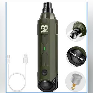 Casfuy. Professional Dog Nail Grinder -Army Green with 2 Dimond Replacements